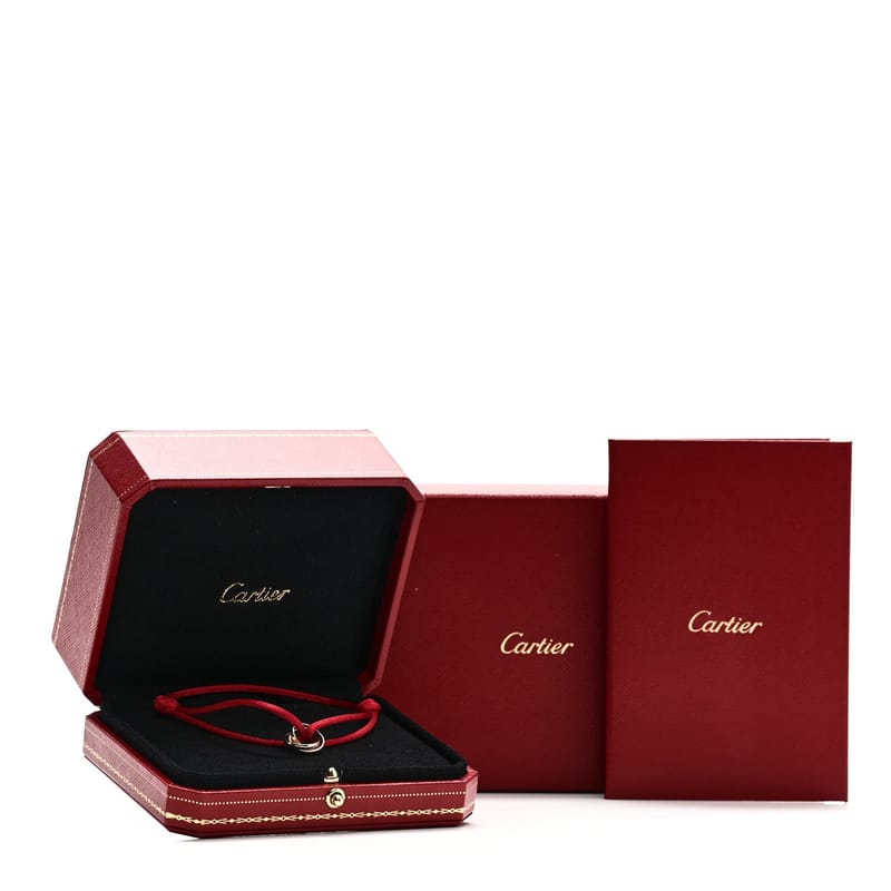 18K Pink жовтий біле золото Trinity Cord браслет Red