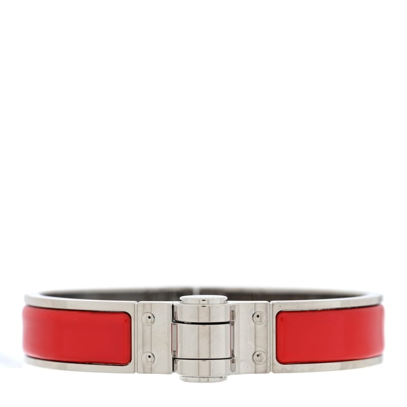 Enamel Charniere Uni Narrow Hinged браслет S Rouge Vif