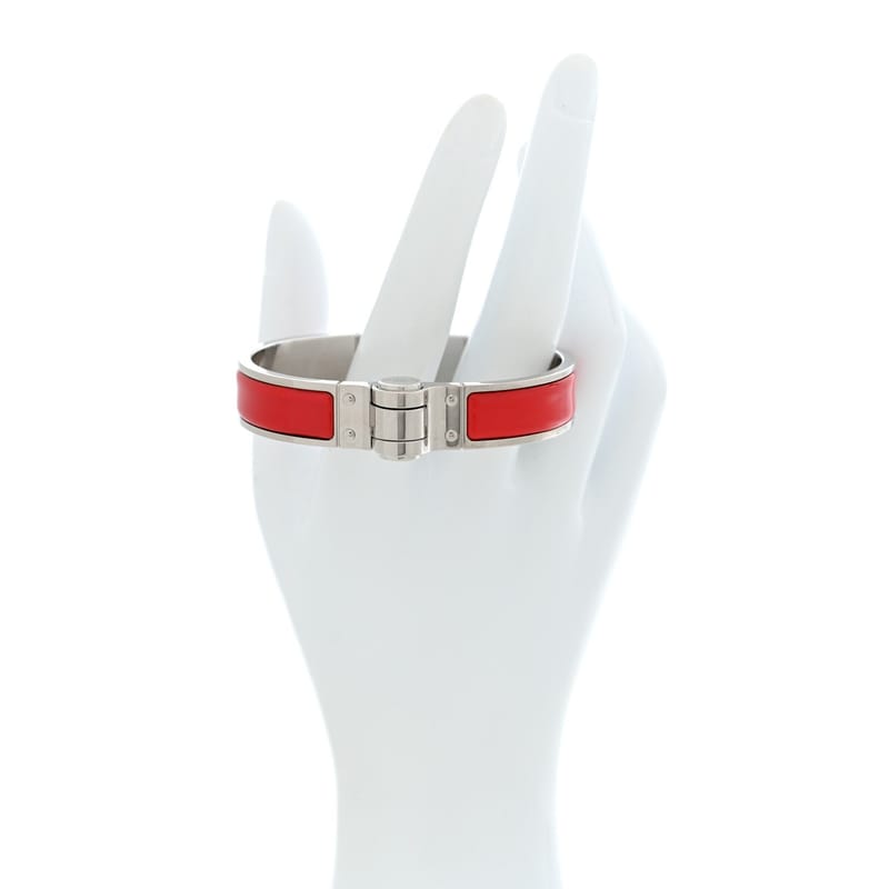 Enamel Charniere Uni Narrow Hinged браслет S Rouge Vif