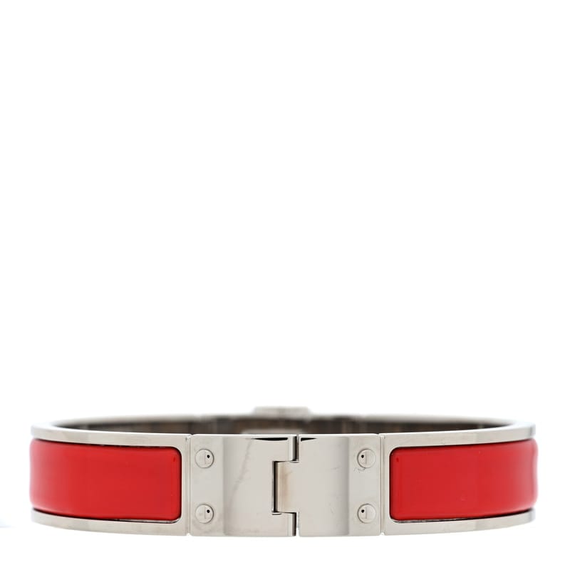 Enamel Charniere Uni Narrow Hinged браслет S Rouge Vif