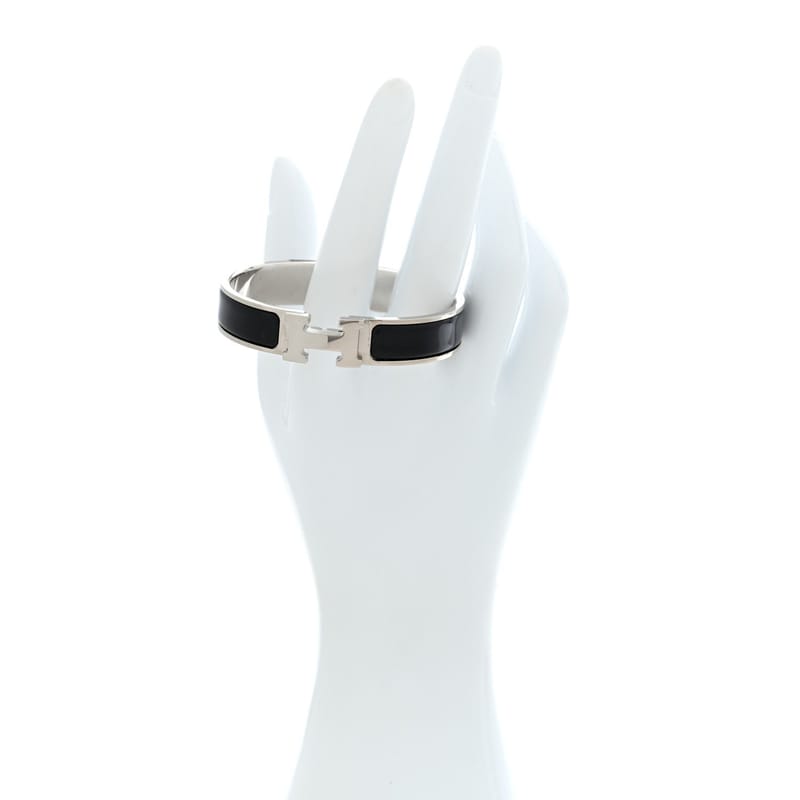 Enamel Narrow Clic Clac H браслет PM чорний