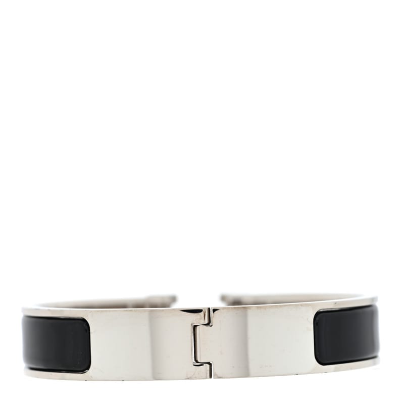 Enamel Narrow Clic Clac H браслет PM чорний