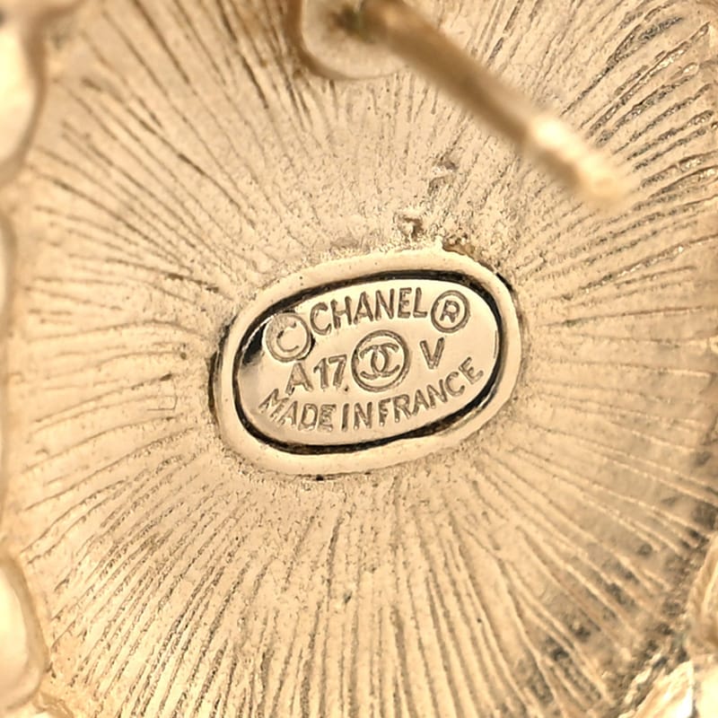 перлина Enamel CC Oval сережки золото чорний
