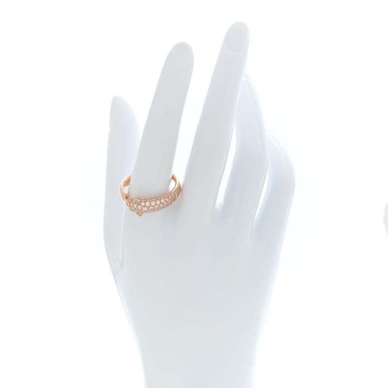18K рожеве золото діамант смарагд онікс Panthere De Cartier каблучка 62 10