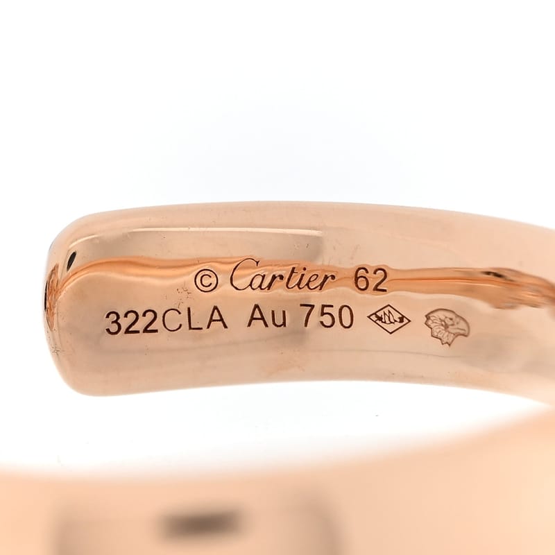 18K рожеве золото діамант смарагд онікс Panthere De Cartier каблучка 62 10
