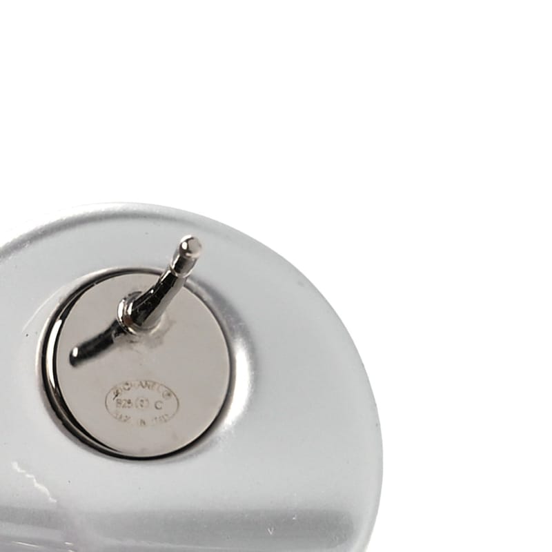 Resin Metal CC Stud сережки срібло Pearly білий