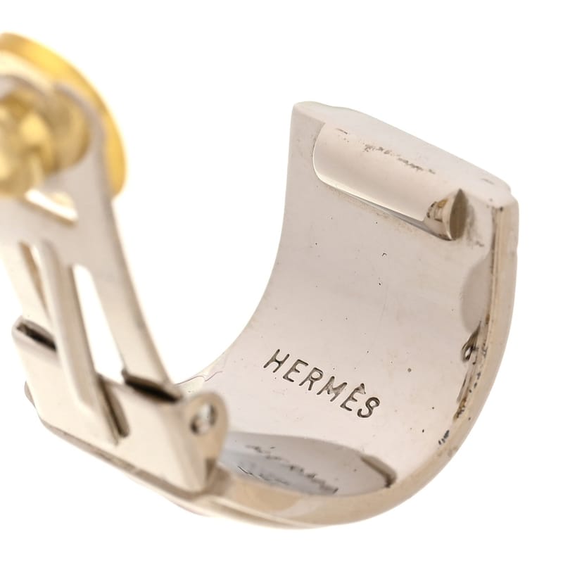 Enamel Printed Chaine d'Ancre Clip On сережки срібло