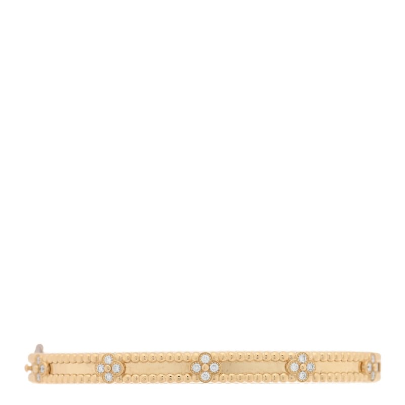 18K жовте золото діамант Perlee Sweet Clovers браслет L