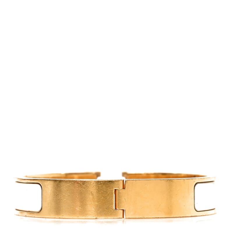 Enamel Narrow Clic Clac H браслет PM білий