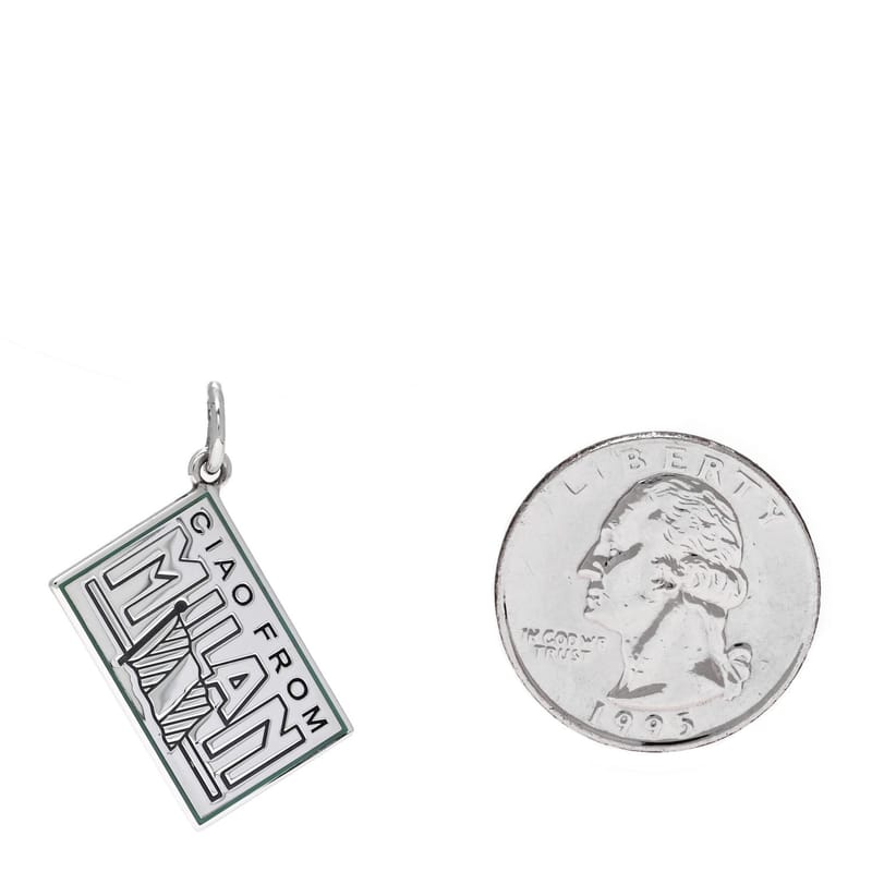 срібло 925 Enamel Milan Postcard Charm Blue