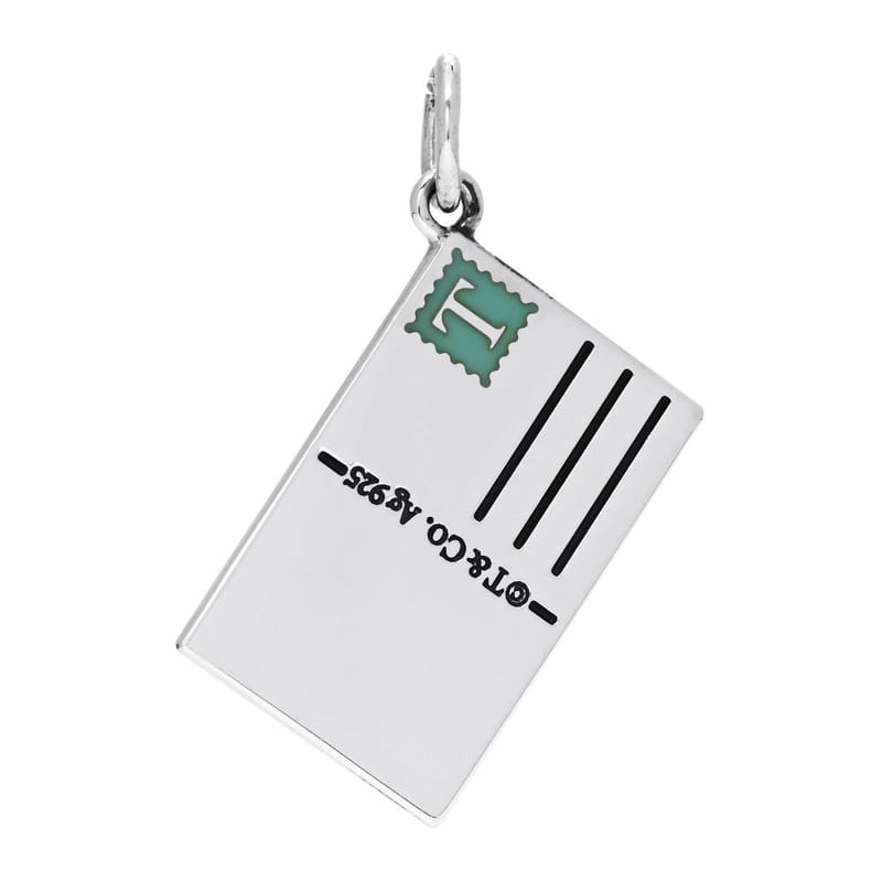 срібло 925 Enamel Milan Postcard Charm Blue