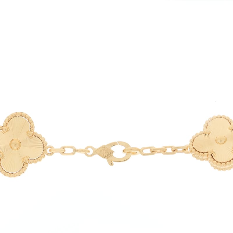 18K жовте золото 10 Motifs Guilloche Vintage Alhambra кольє