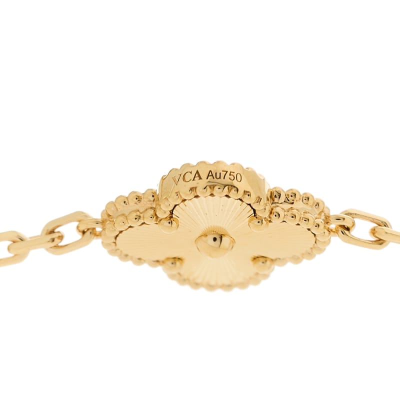 18K жовте золото 10 Motifs Guilloche Vintage Alhambra кольє