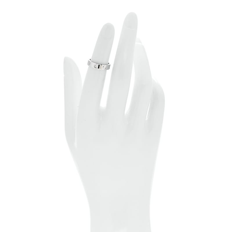 18K біле золото діамант 4mm LOVE Wedding обручка каблучка 46 3.75