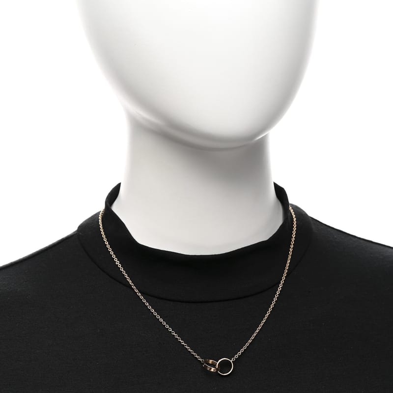 18K рожеве золото Interlocking LOVE кольє