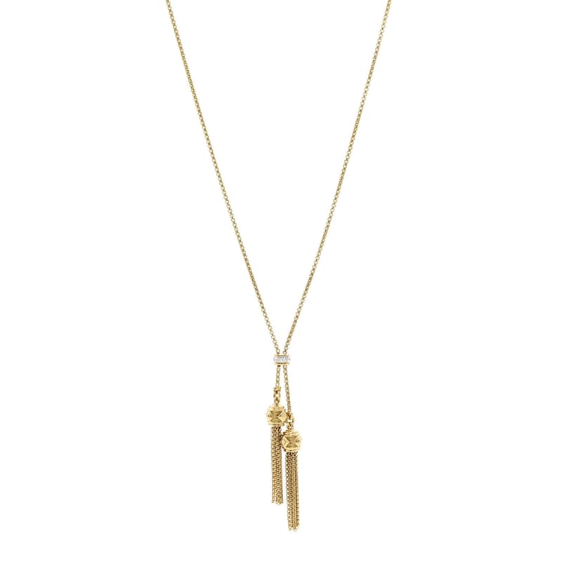 18K жовте золото діамант Renaissance Tassel кольє