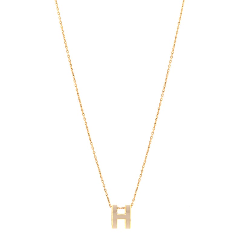 Lacquered золото Pop H підвіска кольє Marron Glace