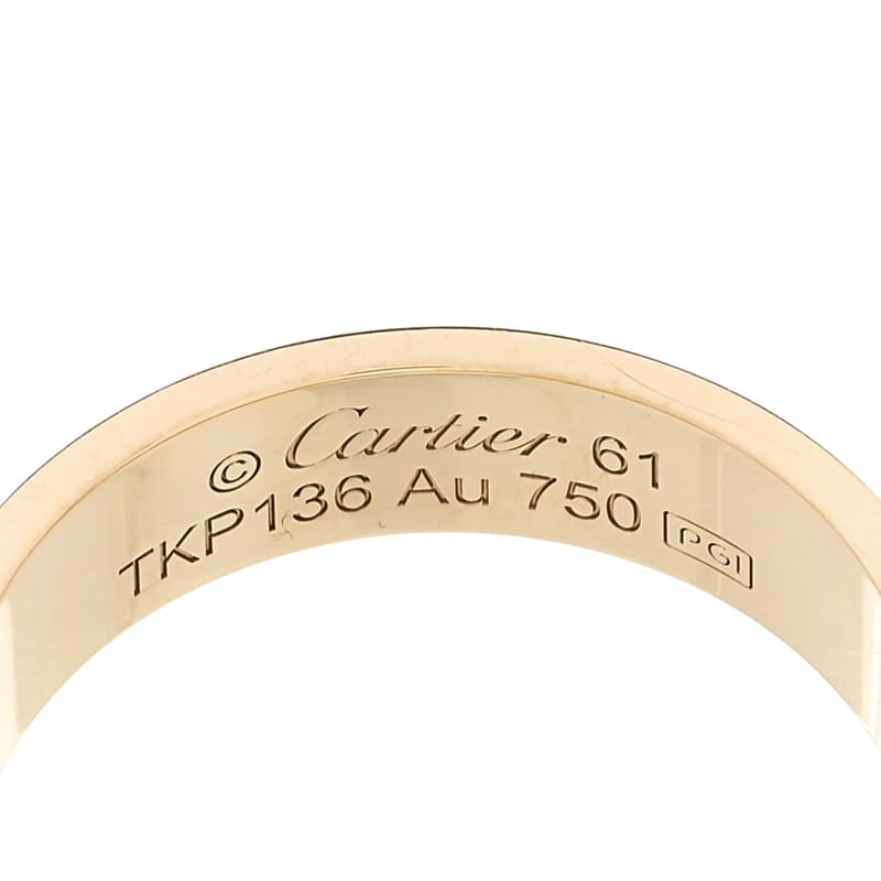 18K жовте золото 5.5mm LOVE каблучка 61 9.5