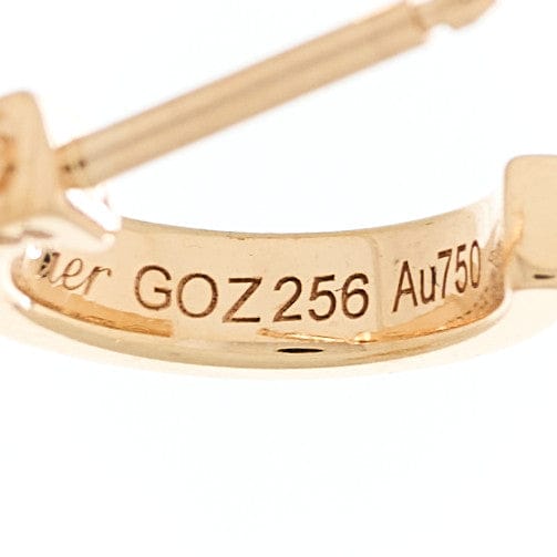 18K рожеве золото Small LOVE Hoop сережки