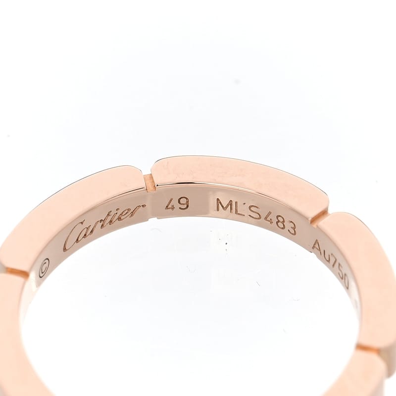 18K рожеве золото діамант Maillon Panthere Wedding обручка каблучка 49 5
