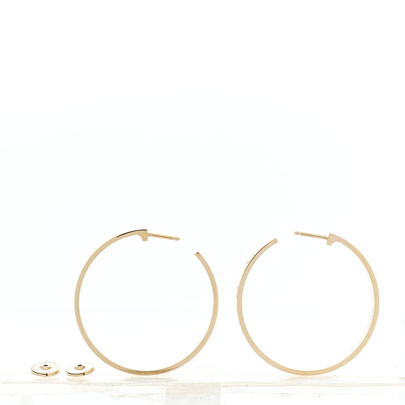 18K жовте золото Large LOVE Hoop сережки
