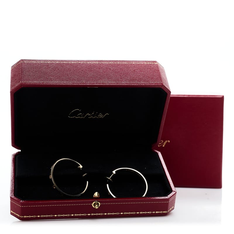 18K жовте золото Large LOVE Hoop сережки