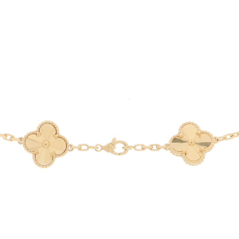 18K жовте золото 10 Motifs Guilloche Vintage Alhambra кольє