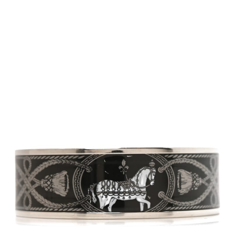 Enamel Printed Wide Grand Apparat браслет 65 чорний