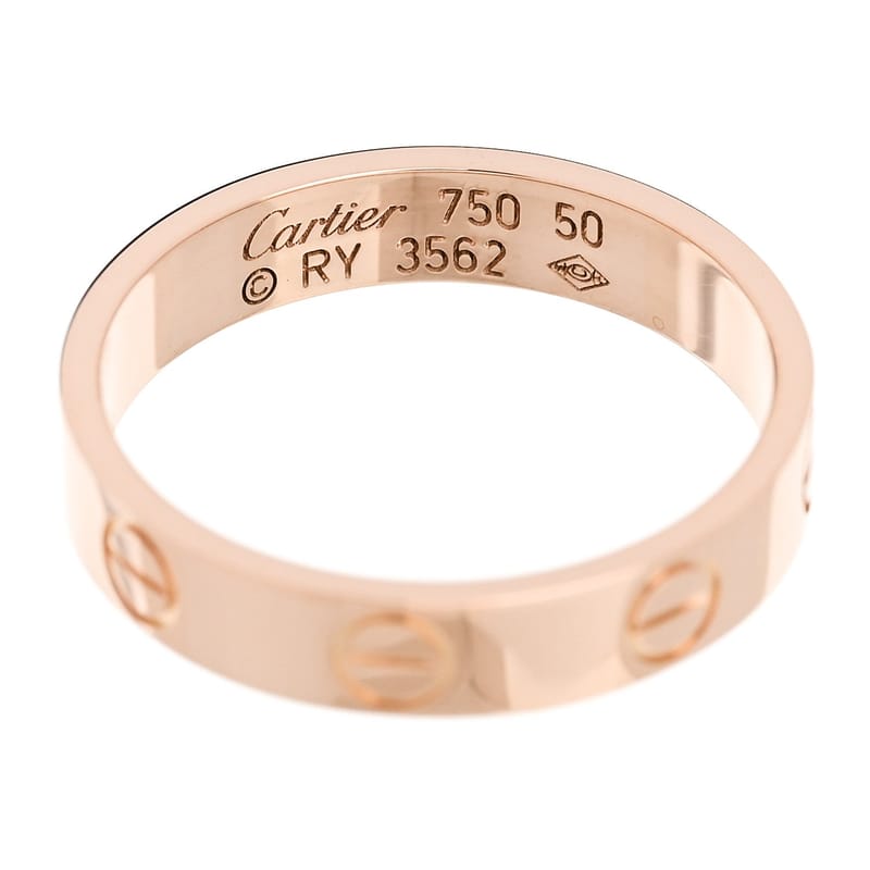 18K рожеве золото 3.5mm LOVE Wedding обручка каблучка 50 5.25