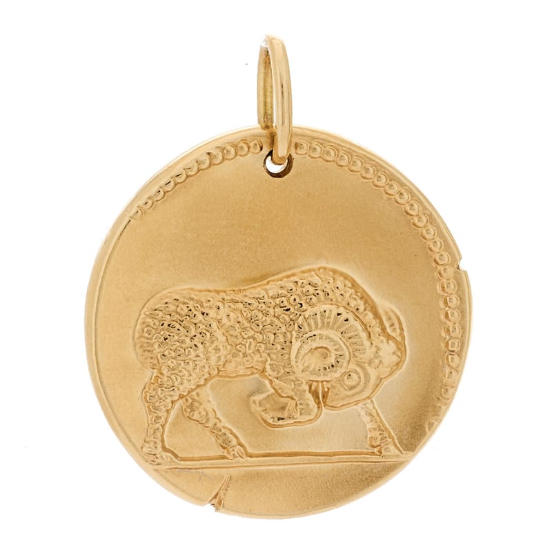 18K жовте золото Zodiac Aries підвіска