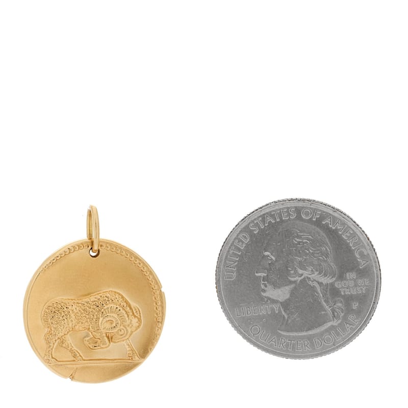 18K жовте золото Zodiac Aries підвіска