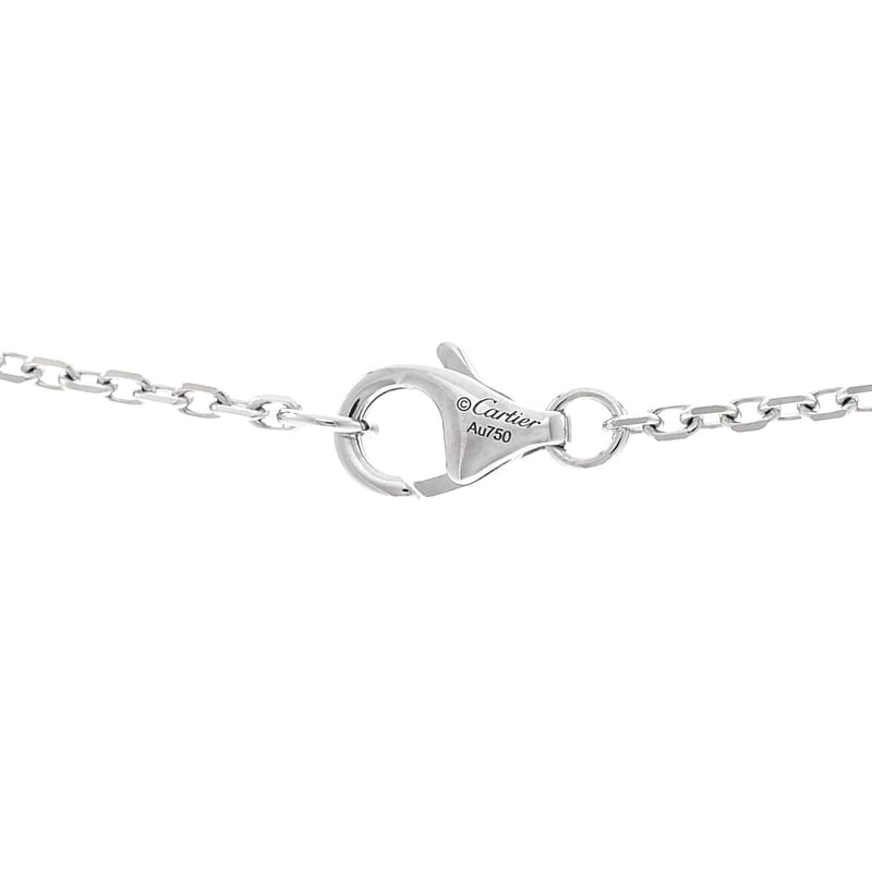 18K біле золото діамант Interlocking LOVE Paved кольє