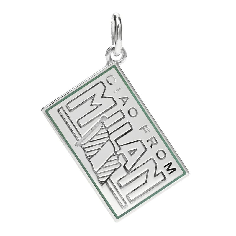 срібло 925 Enamel Milan Postcard Charm Blue