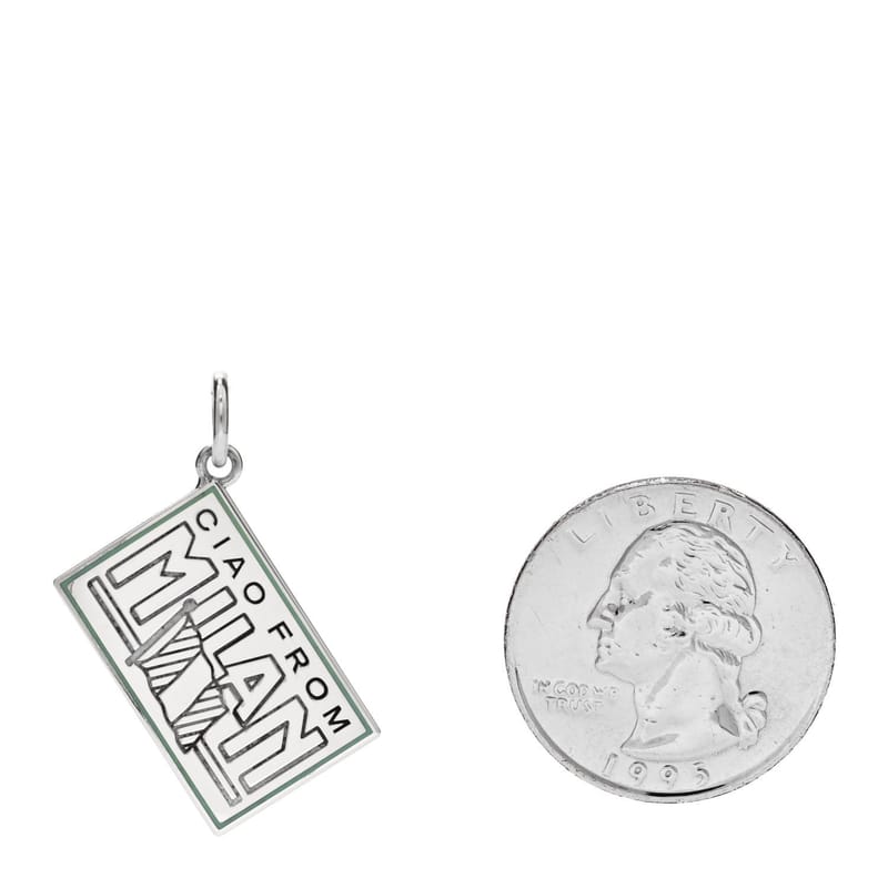 срібло 925 Enamel Milan Postcard Charm Blue