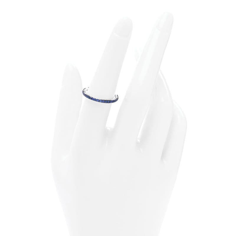платина Blue сапфір 1.85mm Eden Eternity обручка каблучка 52 6
