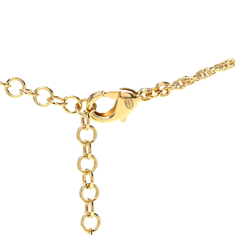 Crystal Beaded CC Heart Long кольє золото чорний