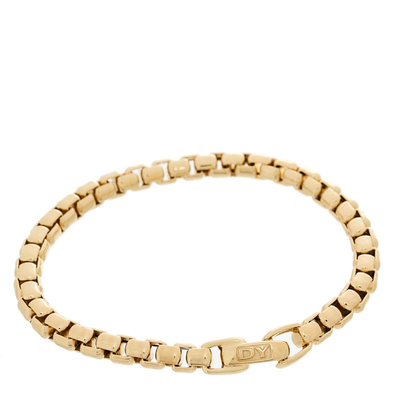 18K жовте золото 5mm Box ланцюг браслет