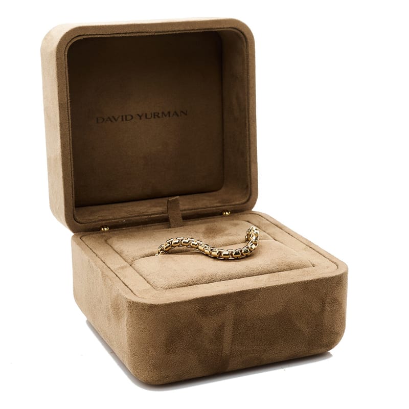 18K жовте золото 5mm Box ланцюг браслет