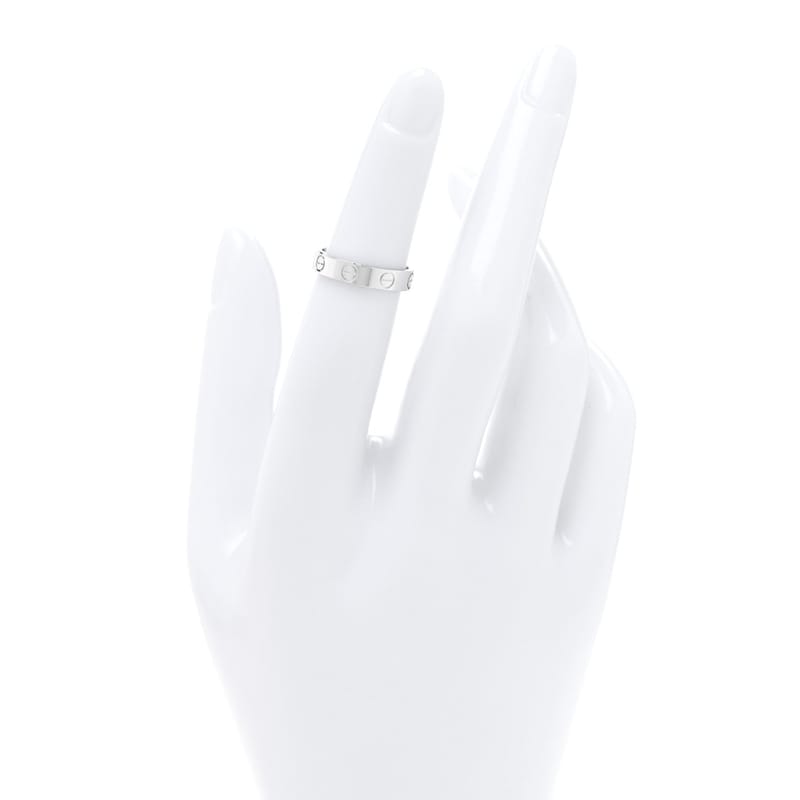 18K біле золото 3.5mm LOVE Wedding обручка каблучка 47 4