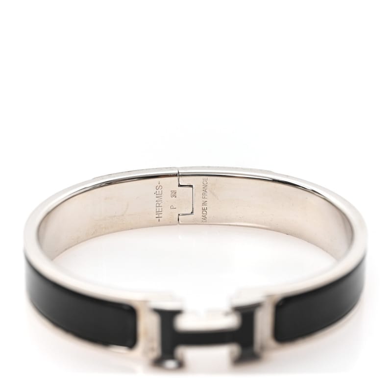 Enamel Narrow Clic Clac H браслет PM чорний