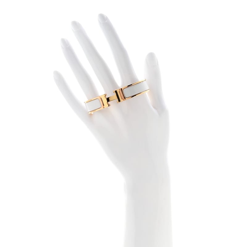 Enamel Narrow Clic Clac H браслет PM білий