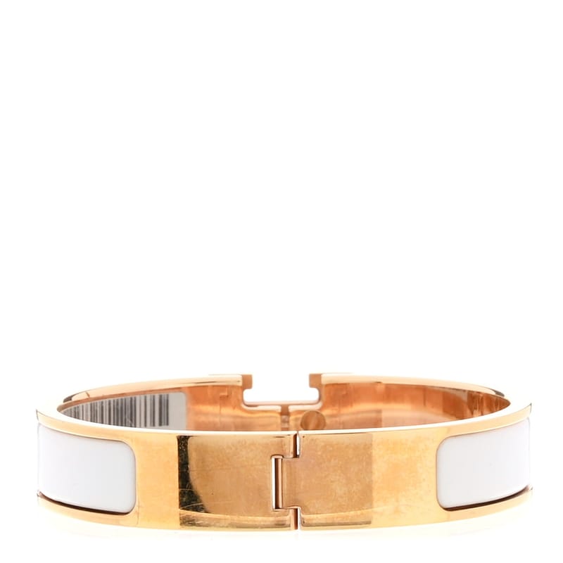 Enamel Narrow Clic Clac H браслет PM білий