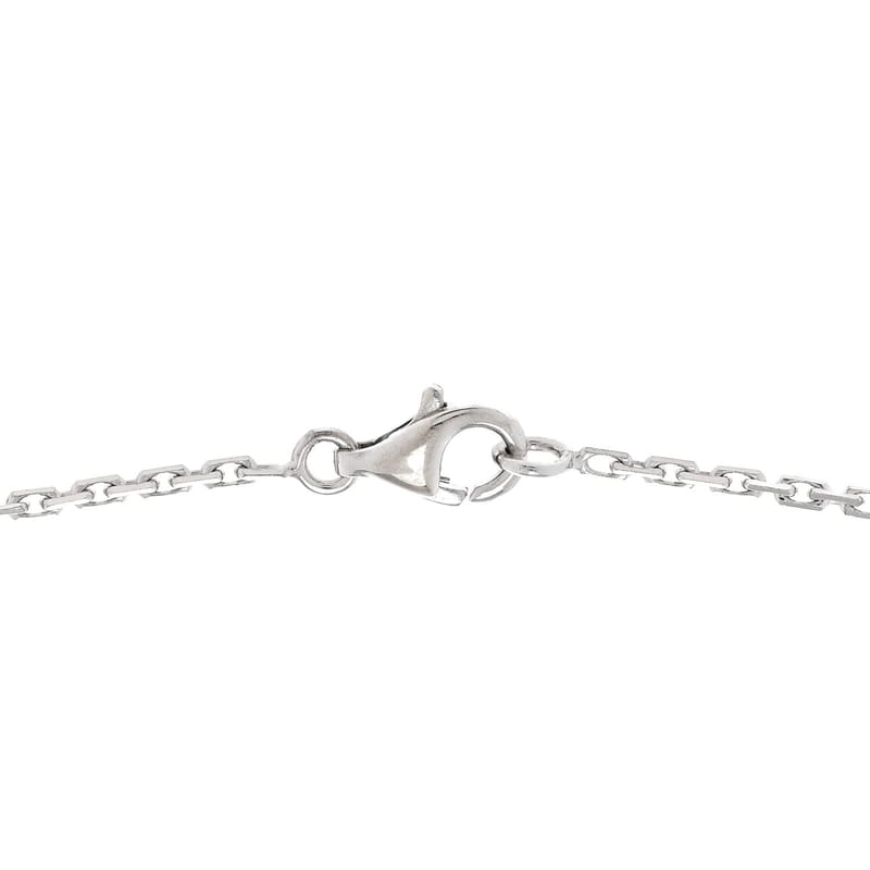 18K біле золото діамант Interlocking LOVE кольє