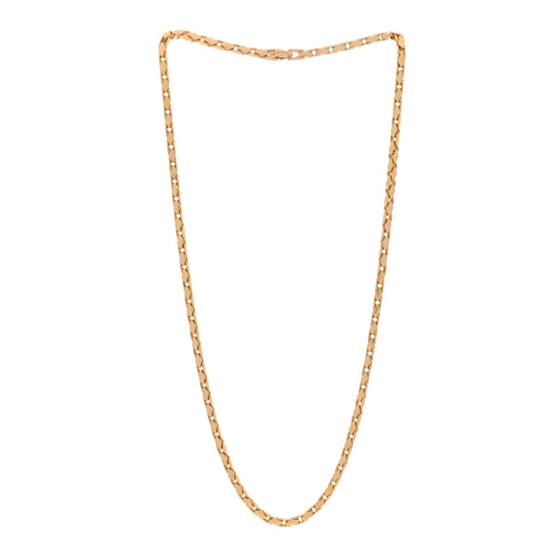 18K жовте золото Fluted ланцюг кольє 22"