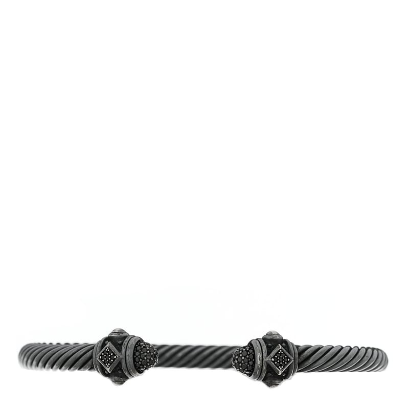 Darkened срібло 925 чорний діамант 5mm Renaissance браслет
