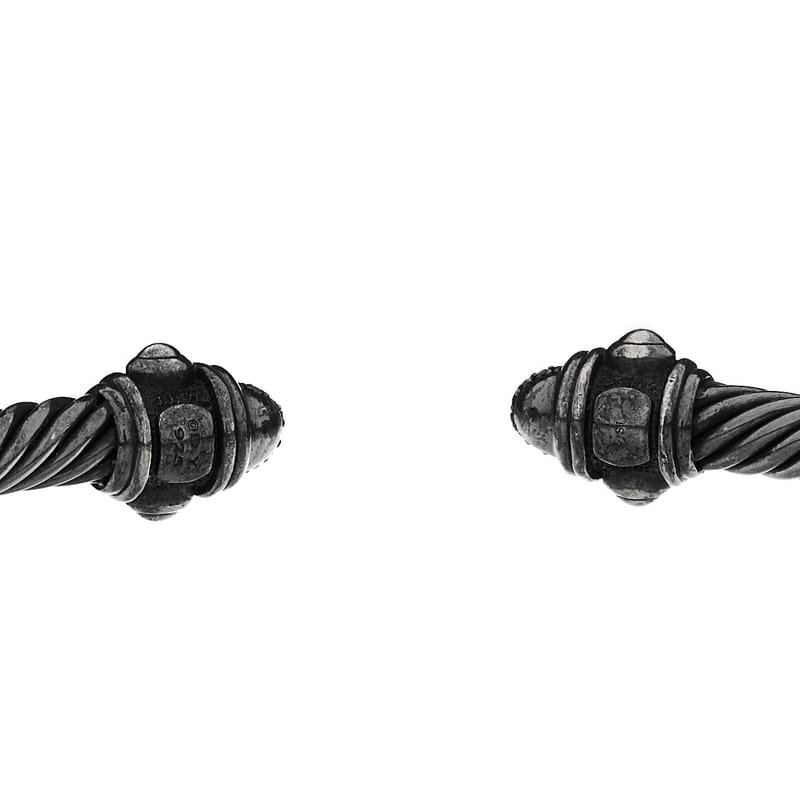 Darkened срібло 925 чорний діамант 5mm Renaissance браслет