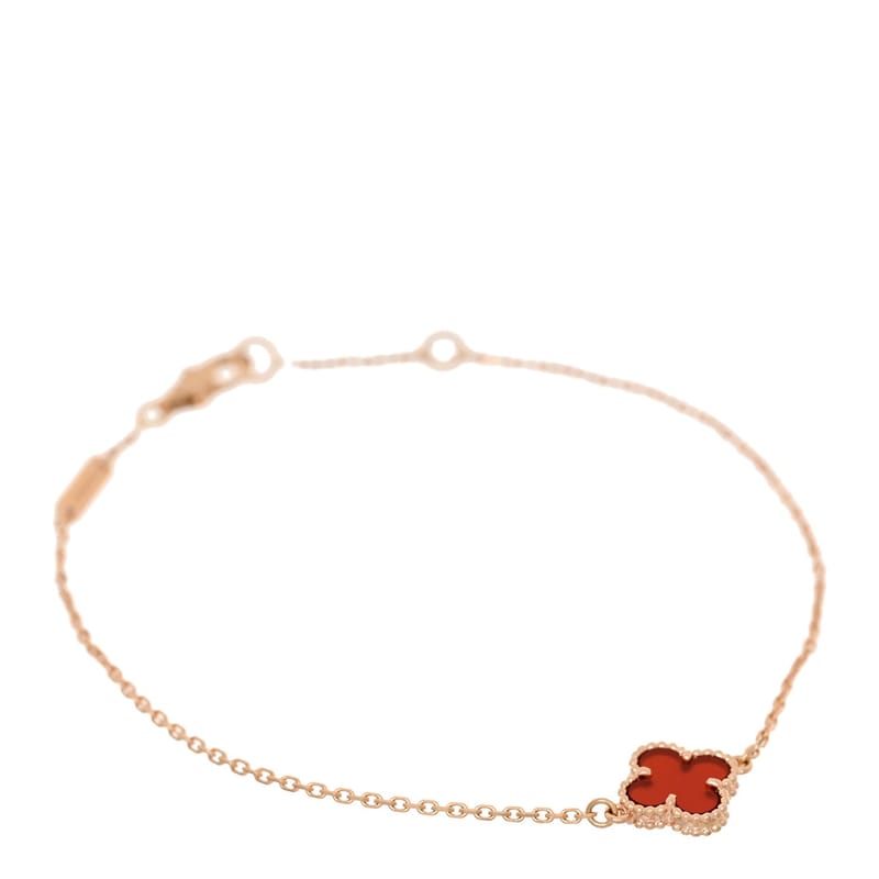 18K рожеве золото Carnelian Sweet Alhambra браслет