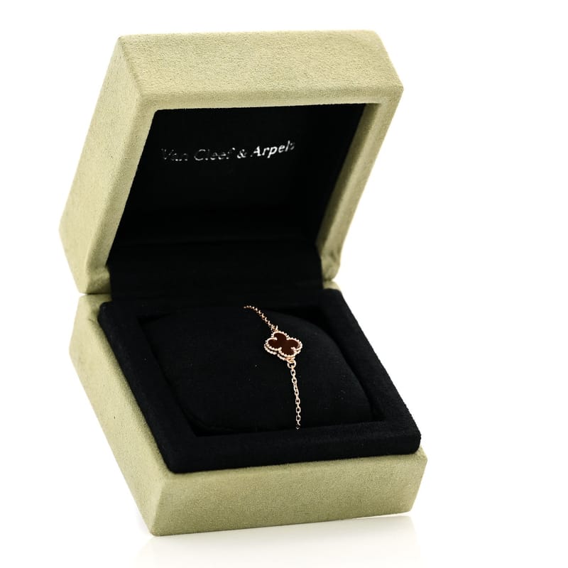 18K рожеве золото Carnelian Sweet Alhambra браслет