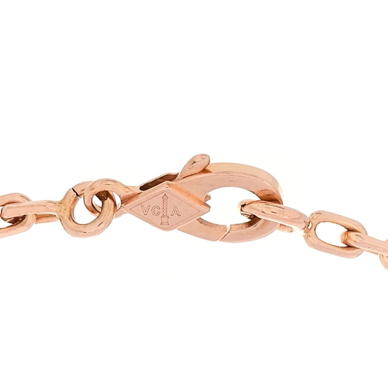 18K рожеве золото Carnelian перламутр онікс 5 Motifs Lucky Spring браслет