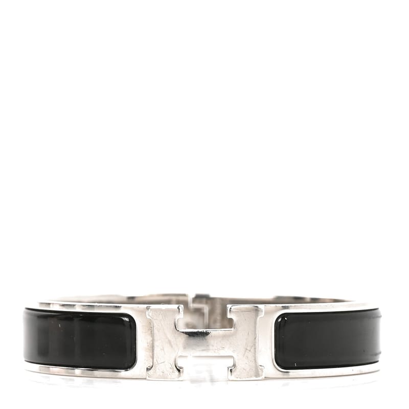 Enamel Narrow Clic Clac HH браслет GM чорний